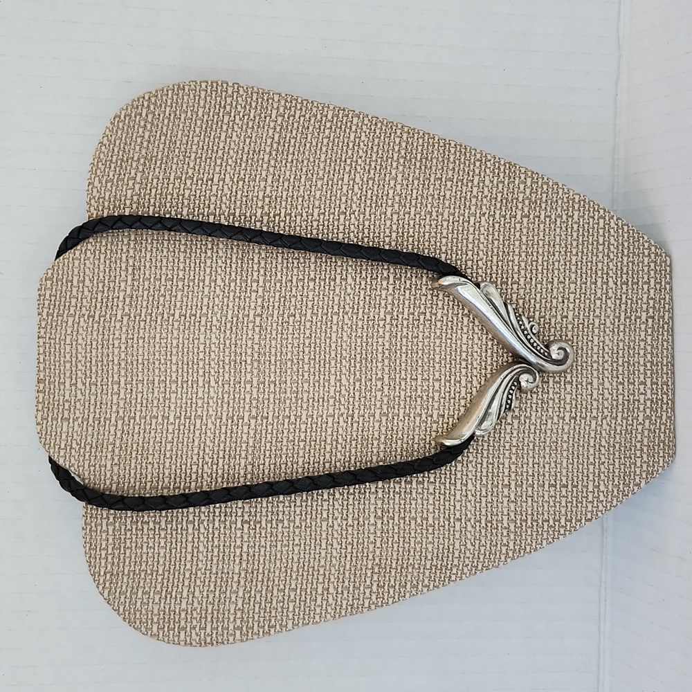 BRIGHTON SILVER AND LEATHER NECKLACE